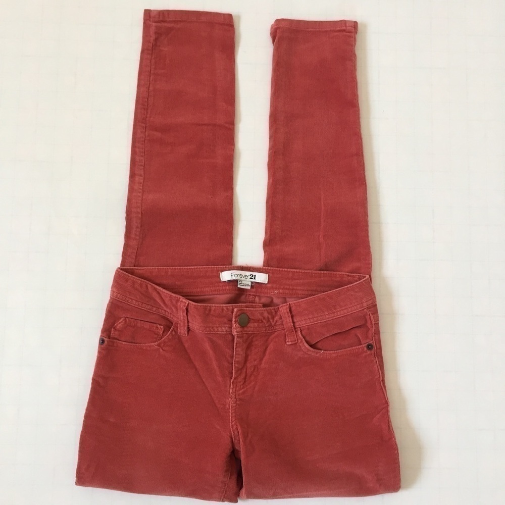 Forever 21 Brick Red/Orange Soft Corduroy Jeans